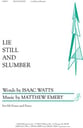 Lie Still and Slumber SA choral sheet music cover